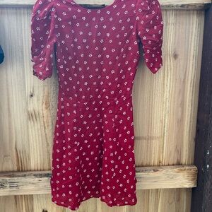Reformation Red Floral Mini Dress